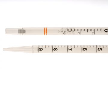 CELLTREAT 10 mL Serological Pipette, Orange, Bulk Packed, Sterile, 25 per Bag, 500 per Case